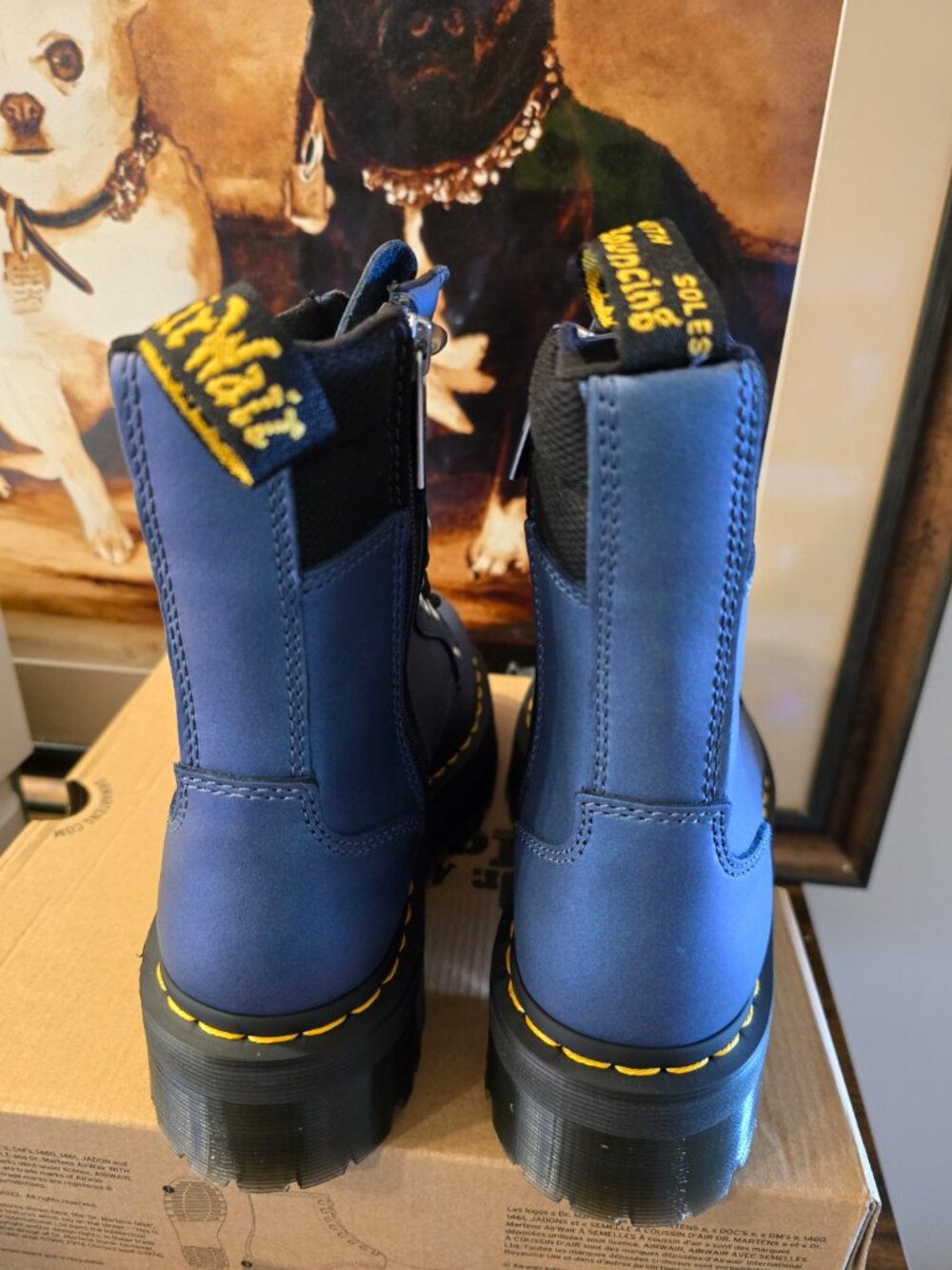 Dr. Martens Jadon II Hardware HDW Platforms Deep Blue Women's Sz 6 US NEW - Picture 7 of 16
